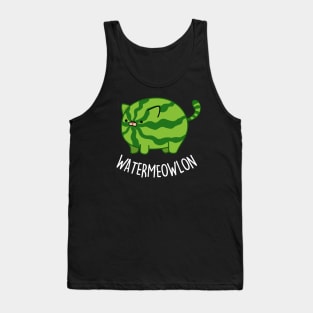 Watermeowlon Cute Cat Watermelon Pun Tank Top